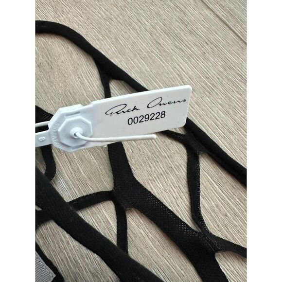 Rick Owens 'Phlegethon' Fishnet Shift Dress Black Medium Grunge NEW - Picture 8 of 12